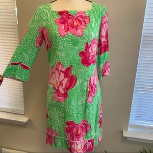 Lilly Pulitzer Koi Fish & Lotus Blossom Print Dress